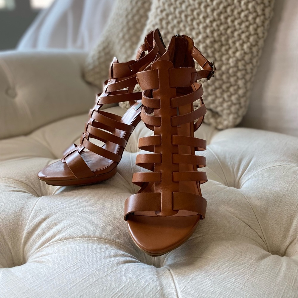 Saks Fifth avenue strappy “Winnie” heels